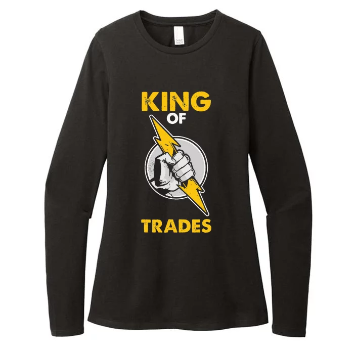 King Of Trades Electrician Womens CVC Long Sleeve Shirt