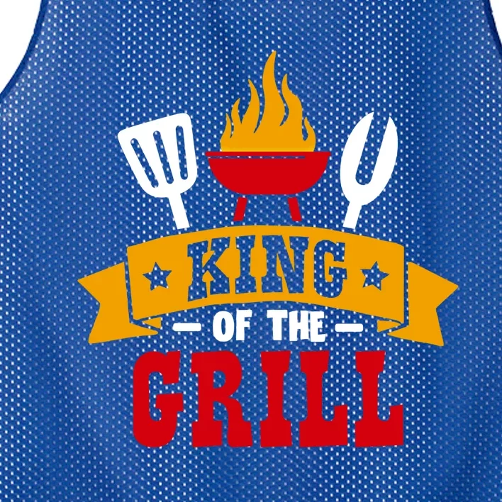 King Of The Grill Master Griller Meaningful Gift Mesh Reversible Basketball Jersey Tank