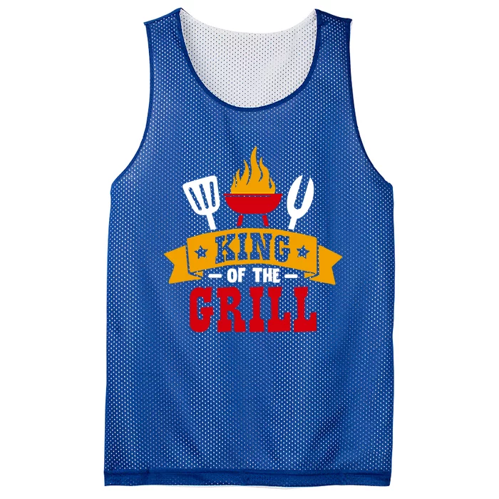 King Of The Grill Master Griller Meaningful Gift Mesh Reversible Basketball Jersey Tank