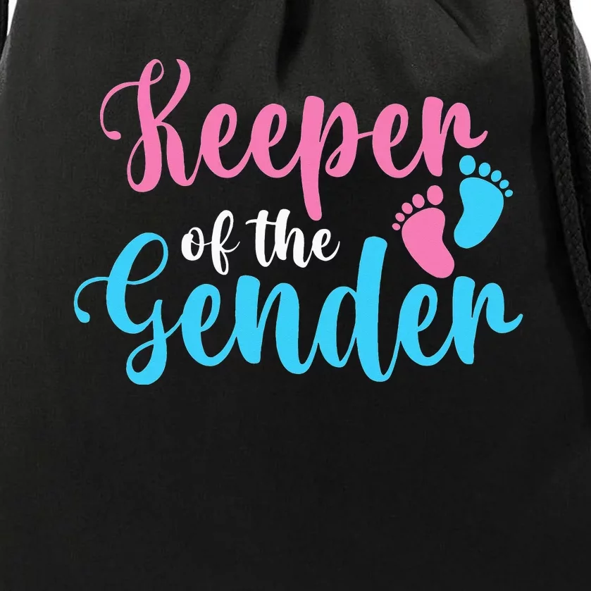 Keeper Of The Gender - Gender Reveal Party Baby Shower Drawstring Bag