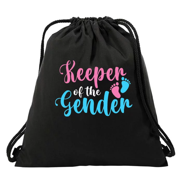 Keeper Of The Gender - Gender Reveal Party Baby Shower Drawstring Bag