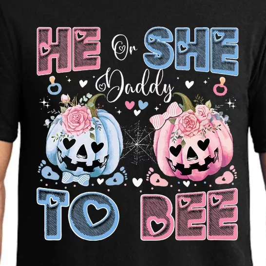 Keeper Of The Gender Halloween Pumpkin He She Daddy To Bee Pajama Set