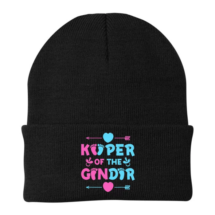 Keeper of the Gender Baby Party Gender Reveal Announcement Knit Cap Winter Beanie