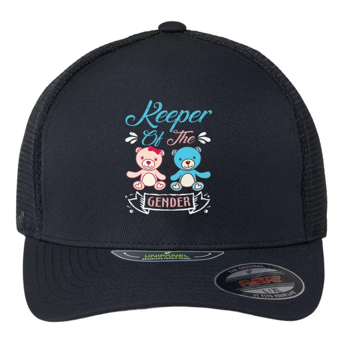 Keeper of the Gender Bears In Blue And Pink - Party Flexfit Unipanel Trucker Cap