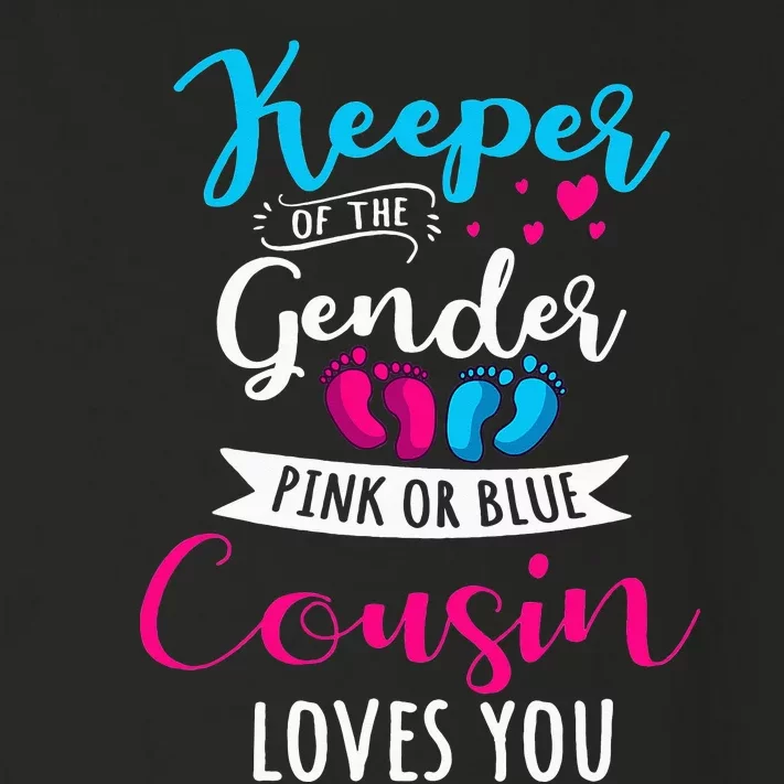 Keeper Of The Gender Cousin Loves You Baby Shower Family Toddler Long Sleeve Shirt