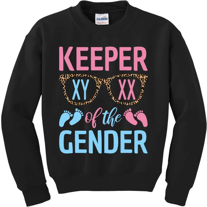 Keeper Of The Gender Baby Shower Gender Reveal Party Outfit Kids Sweatshirt