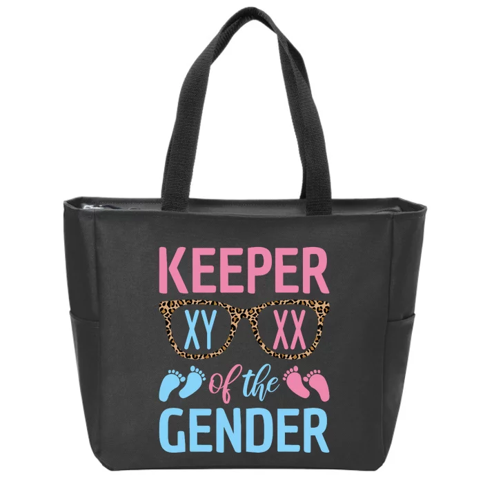 Keeper Of The Gender Baby Shower Gender Reveal Party Outfit Zip Tote Bag