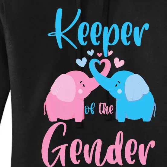 Keeper Of The Gender Elephant In Blue And Pink Party Idea Women's Pullover Hoodie