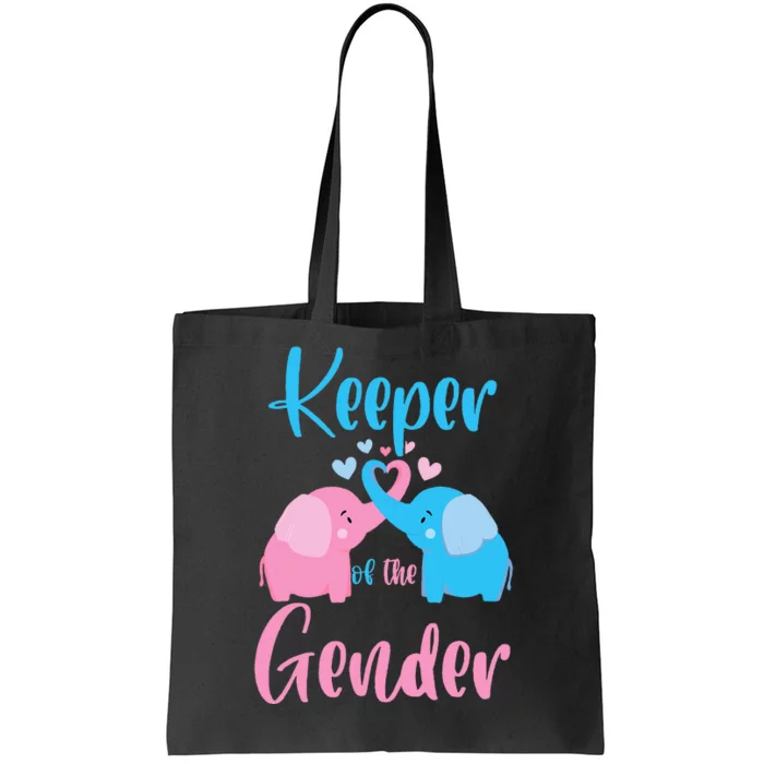 Keeper Of The Gender Elephant In Blue And Pink Party Idea Tote Bag