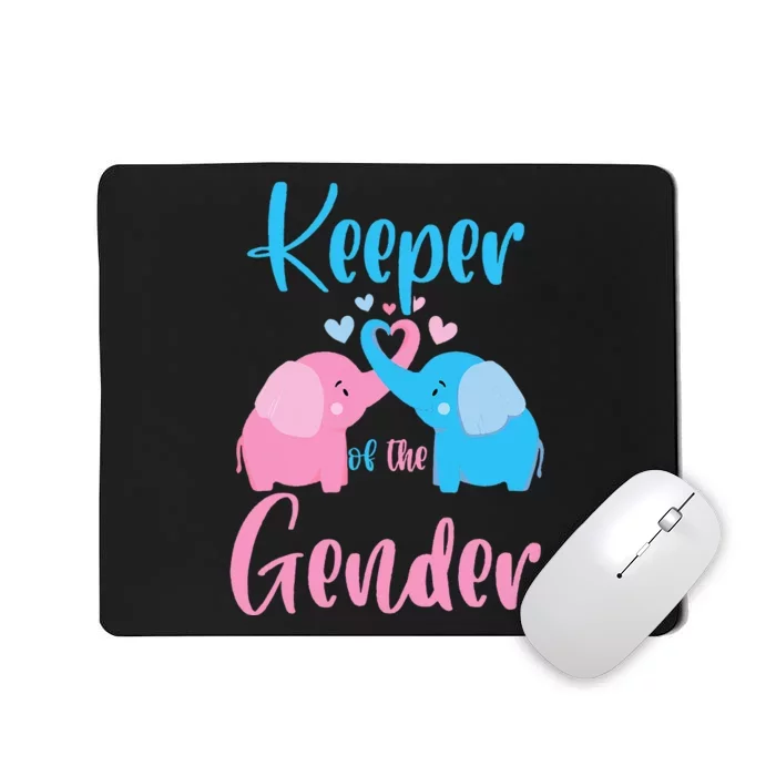 Keeper Of The Gender Elephant In Blue And Pink Party Idea Mousepad