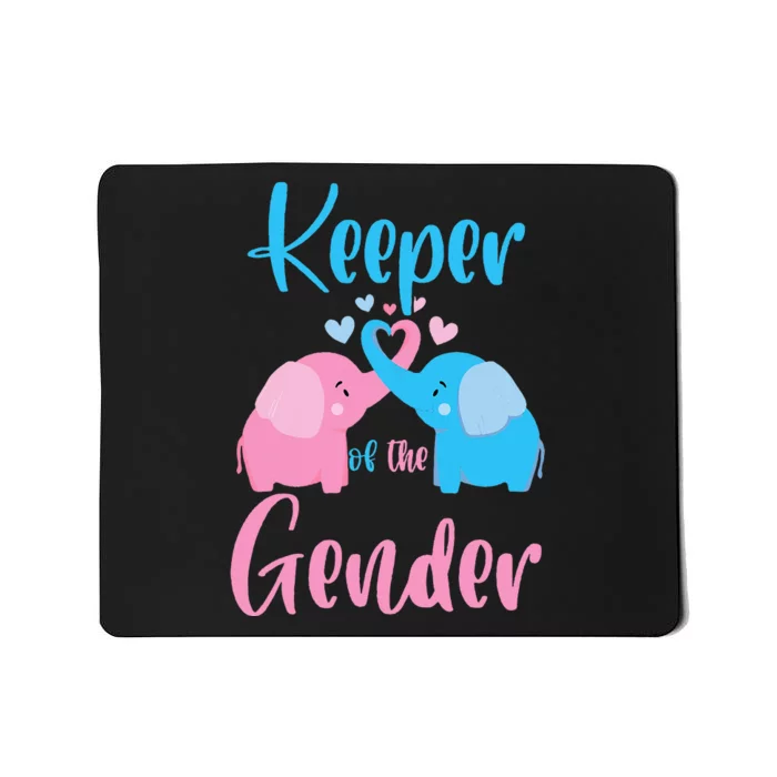 Keeper Of The Gender Elephant In Blue And Pink Party Idea Mousepad