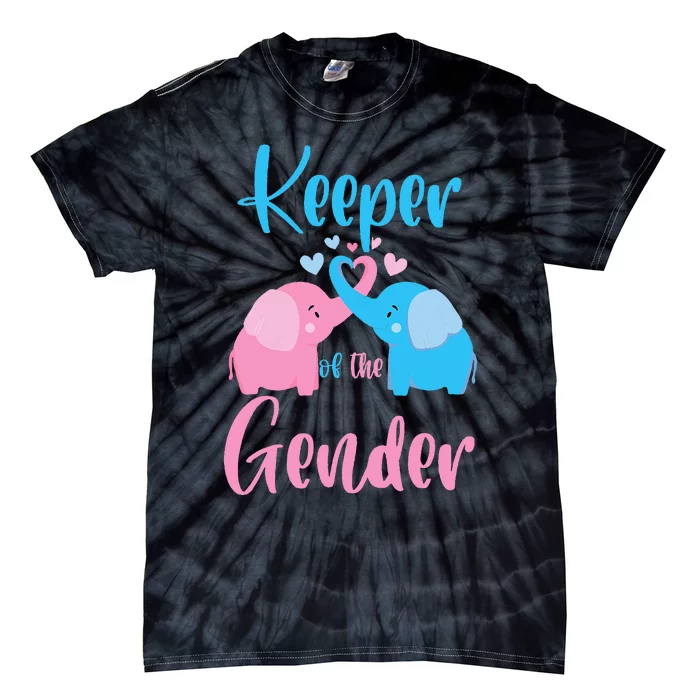 Keeper Of The Gender Elephant In Blue And Pink Party Idea Tie-Dye T-Shirt