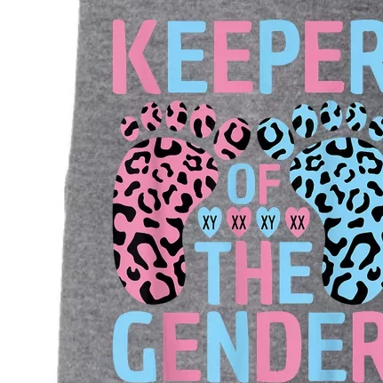 Keeper Of The Gender Reveal Announcement Baby Shower Party Doggie 3-End Fleece Hoodie