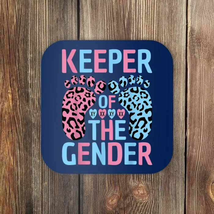 Keeper Of The Gender Reveal Announcement Baby Shower Party Coaster