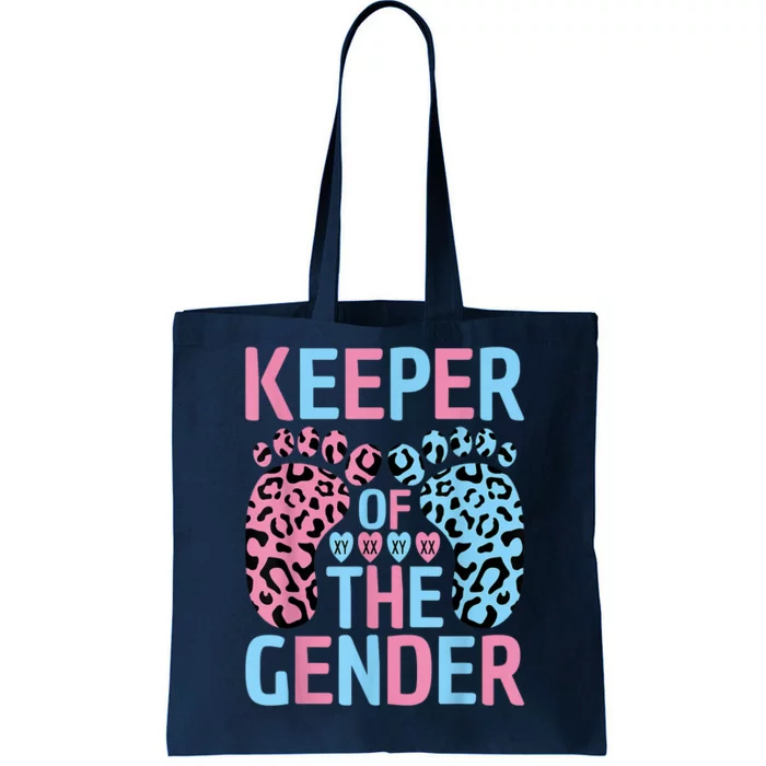 Keeper Of The Gender Reveal Announcement Baby Shower Party Tote Bag