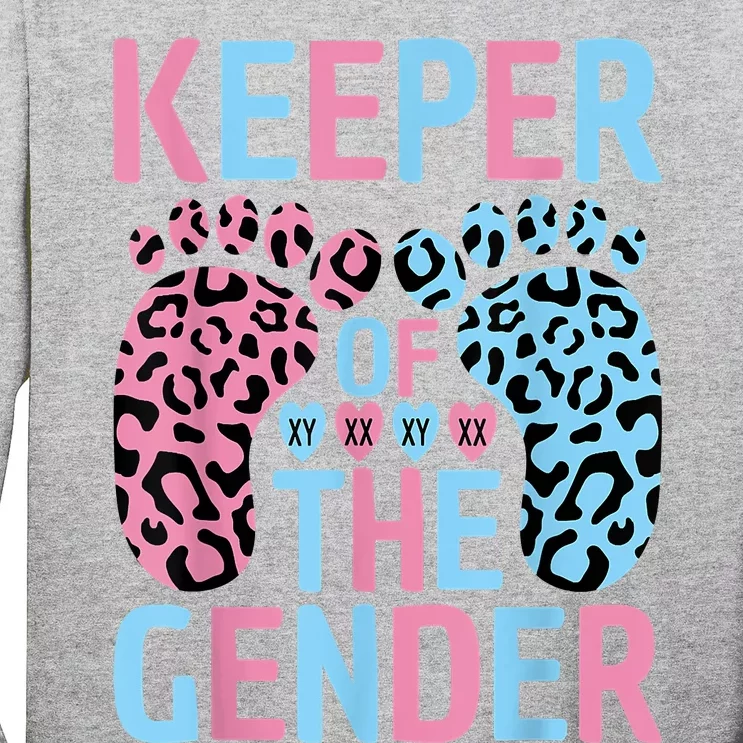 Keeper Of The Gender Reveal Announcement Baby Shower Party Long Sleeve Shirt