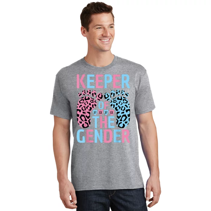 Keeper Of The Gender Reveal Announcement Baby Shower Party T-Shirt