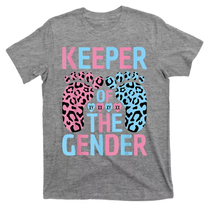 Keeper Of The Gender Reveal Announcement Baby Shower Party T-Shirt