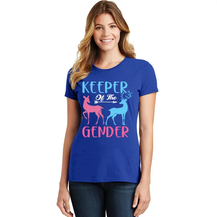 Keeper Of The Gender Buck Or Doe Gender Reveal Party Gift Women's T-Shirt