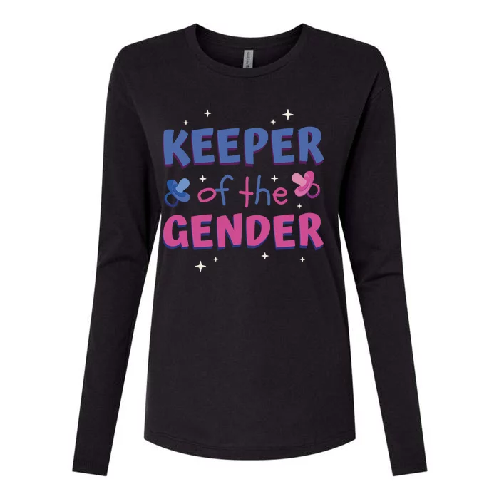 Keeper Of The Gender Pregnancy Reveal Womens Cotton Relaxed Long Sleeve T-Shirt