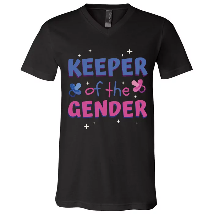 Keeper Of The Gender Pregnancy Reveal V-Neck T-Shirt