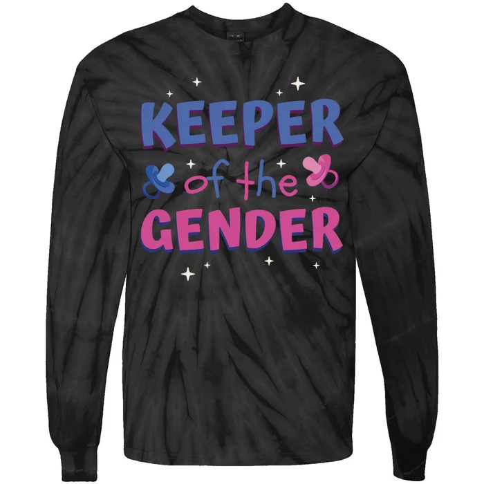 Keeper Of The Gender Pregnancy Reveal Tie-Dye Long Sleeve Shirt