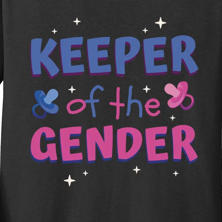 Keeper Of The Gender Pregnancy Reveal Kids Long Sleeve Shirt