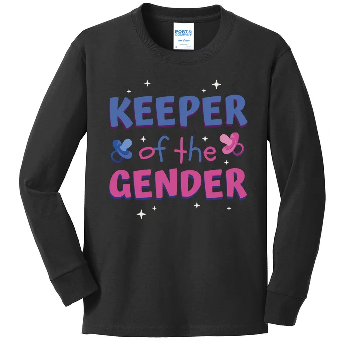 Keeper Of The Gender Pregnancy Reveal Kids Long Sleeve Shirt