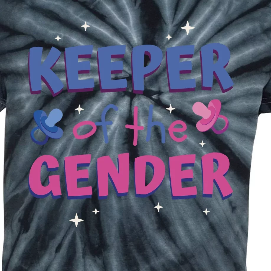 Keeper Of The Gender Pregnancy Reveal Kids Tie-Dye T-Shirt