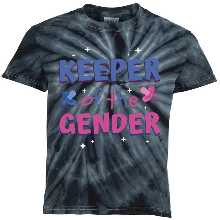 Keeper Of The Gender Pregnancy Reveal Kids Tie-Dye T-Shirt