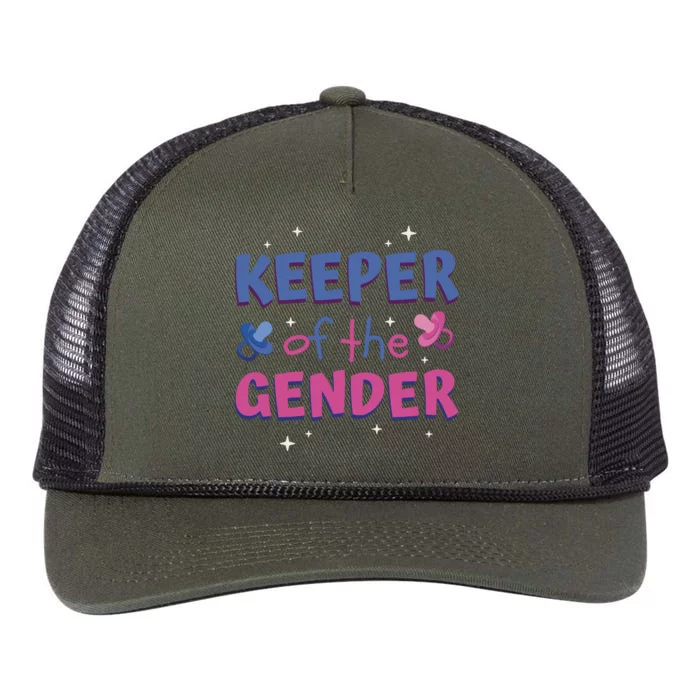 Keeper Of The Gender Pregnancy Reveal Retro Rope Trucker Hat Cap