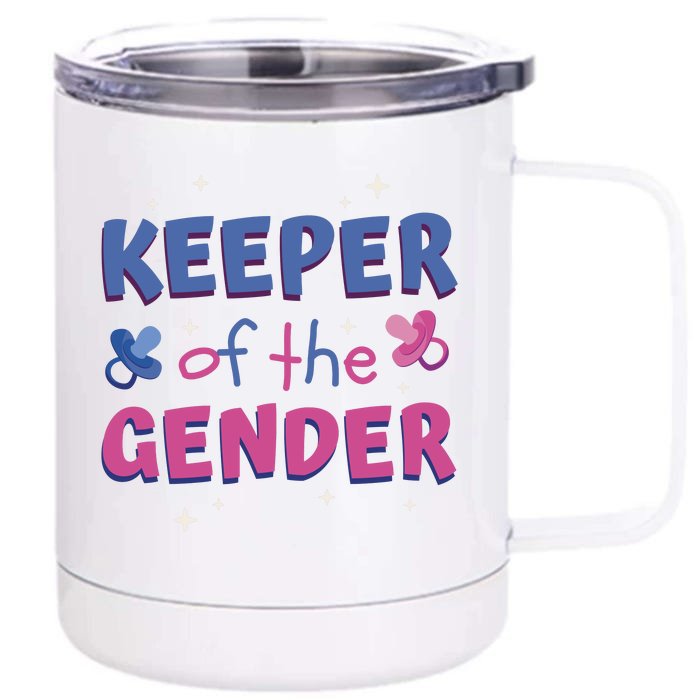 Keeper Of The Gender Pregnancy Reveal Front & Back 12oz Stainless Steel Tumbler Cup