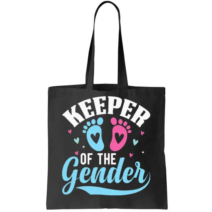 Keeper Of The Gender Pink Or Blue Funny Gender Reveal Party Tote Bag