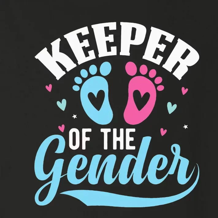 Keeper Of The Gender Pink Or Blue Funny Gender Reveal Party Toddler Long Sleeve Shirt