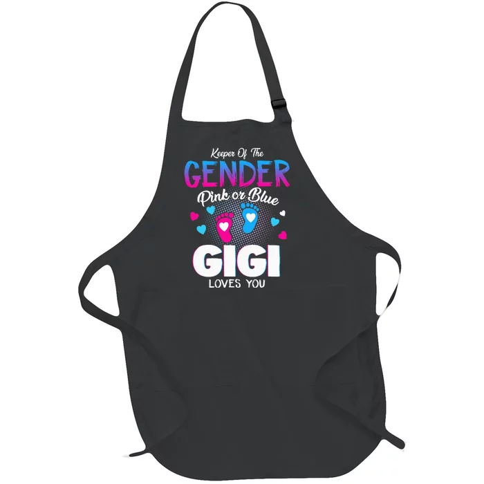 Keeper Of The Gender Pink Or Blue Gigi Loves You Reveal Full-Length Apron With Pocket