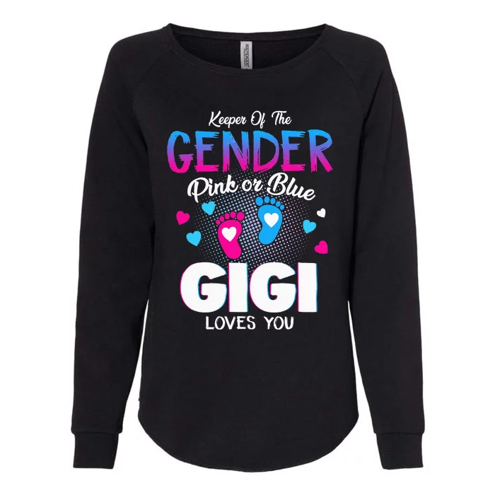 Keeper Of The Gender Pink Or Blue Gigi Loves You Reveal Womens California Wash Sweatshirt