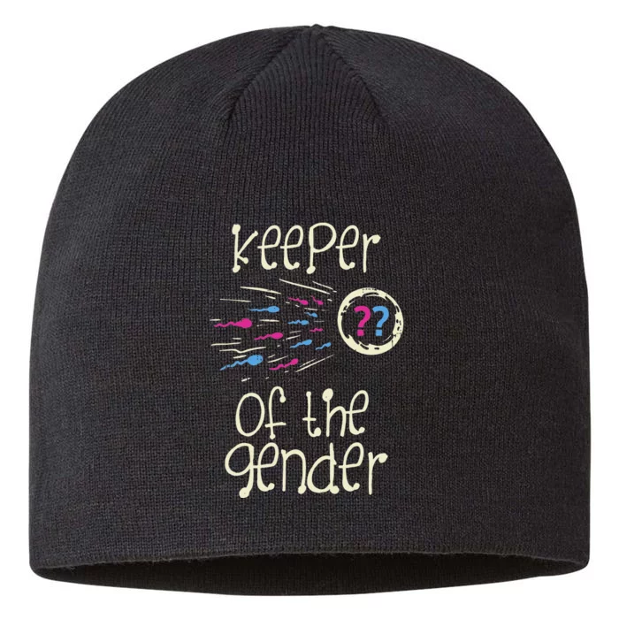 Keeper Of The Gender Reveal Baby Shower Pink Or Blue Party 8 1/2in Sustainable Knit Beanie