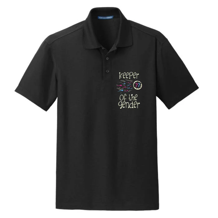 Keeper Of The Gender Reveal Baby Shower Pink Or Blue Party Dry Zone Grid Performance Polo