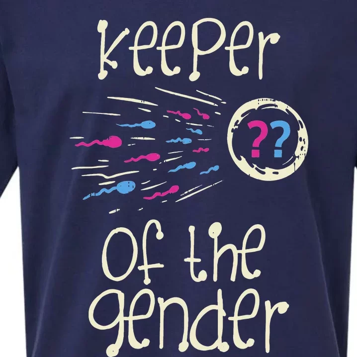 Keeper Of The Gender Reveal Baby Shower Pink Or Blue Party Sueded Cloud Jersey T-Shirt