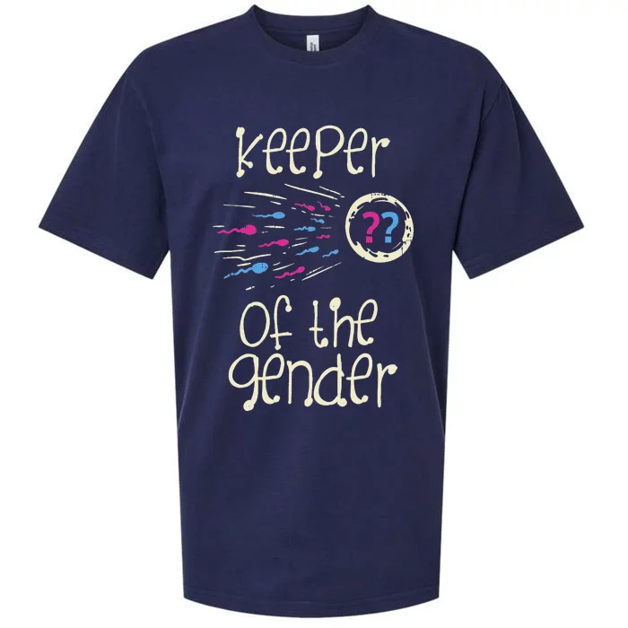 Keeper Of The Gender Reveal Baby Shower Pink Or Blue Party Sueded Cloud Jersey T-Shirt