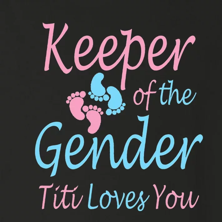 Keeper of the Gender Titi Loves You - Gender Reveal party Toddler Long Sleeve Shirt