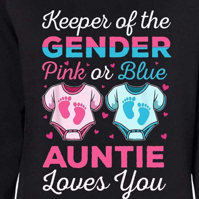 Keeper Of The Gender Auntie Loves You Baby Announcement Aunt Womens California Wash Sweatshirt