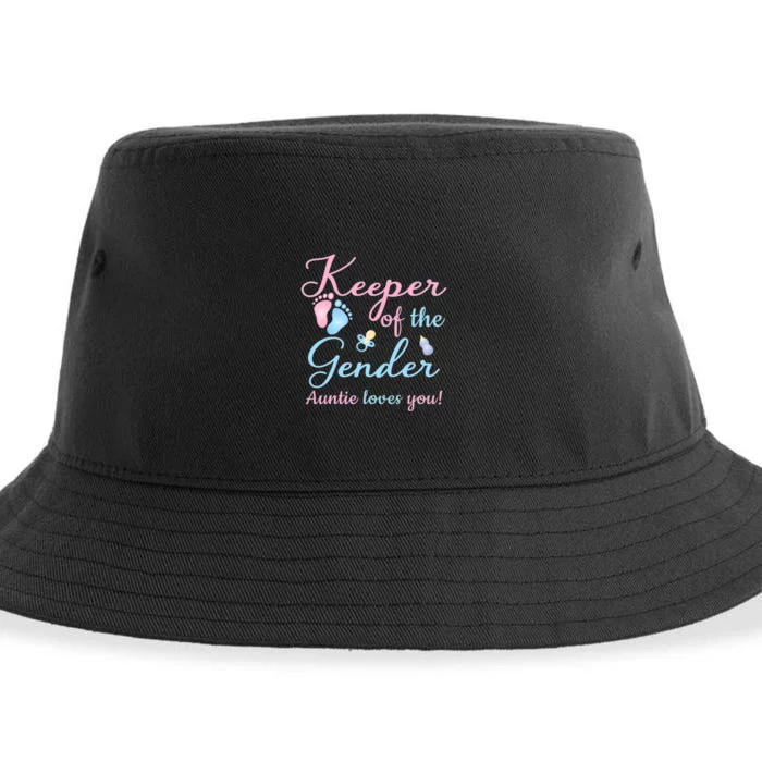 Keeper Of The Gender Auntie Loves Gender Reveal Party Idea Sustainable Bucket Hat