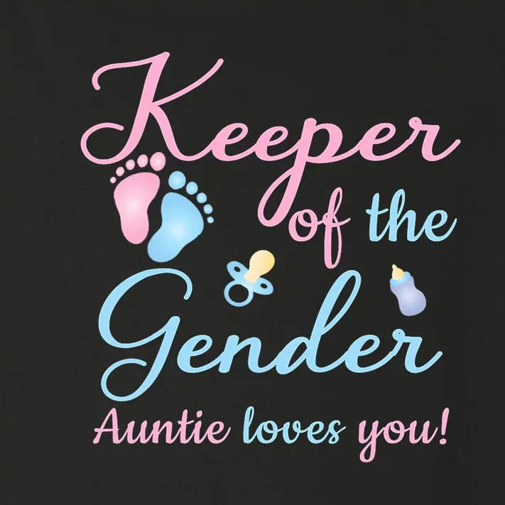 Keeper Of The Gender Auntie Loves Gender Reveal Party Idea Toddler Long Sleeve Shirt