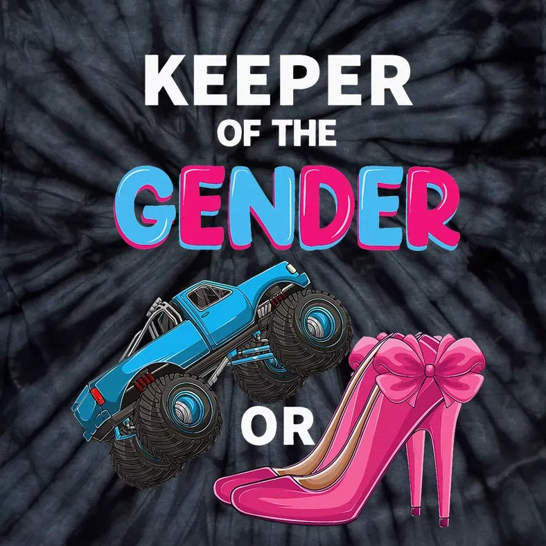 Keeper of the Gender wheels or Heels cute Reveal Baby Shower Tie-Dye T-Shirt