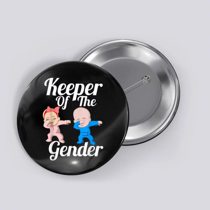 Keeper Of The Gender Cute Gender Reveal Party Couple Button