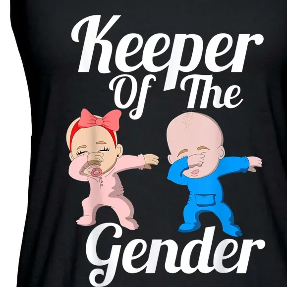 Keeper Of The Gender Cute Gender Reveal Party Couple Ladies Essential Flowy Tank