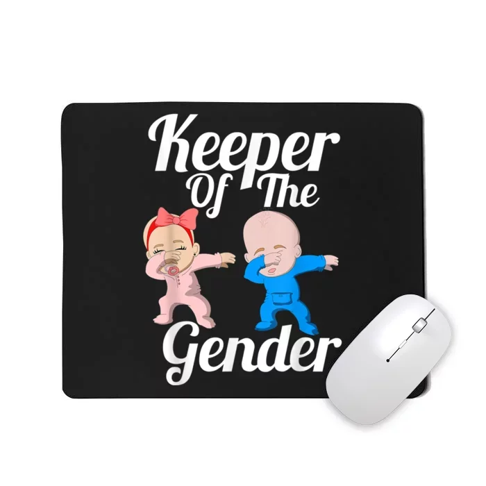 Keeper Of The Gender Cute Gender Reveal Party Couple Mousepad