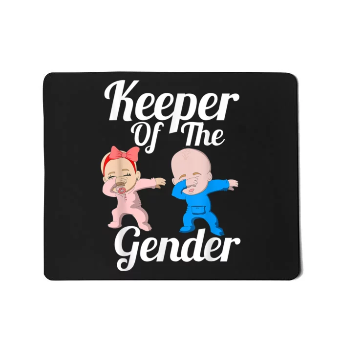 Keeper Of The Gender Cute Gender Reveal Party Couple Mousepad