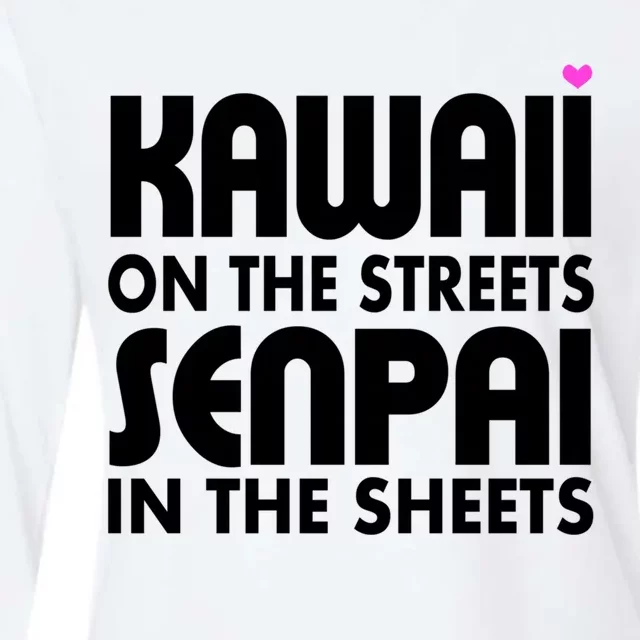 Kawaii On The Streets Senpai In The Sheets Womens Cotton Relaxed Long Sleeve T-Shirt